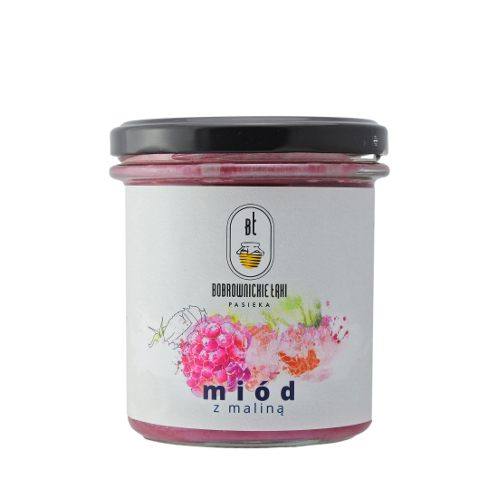 Miód z maliną 380 g