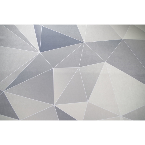 Tkanina tapicerska wzory Welur Trójkąty szare