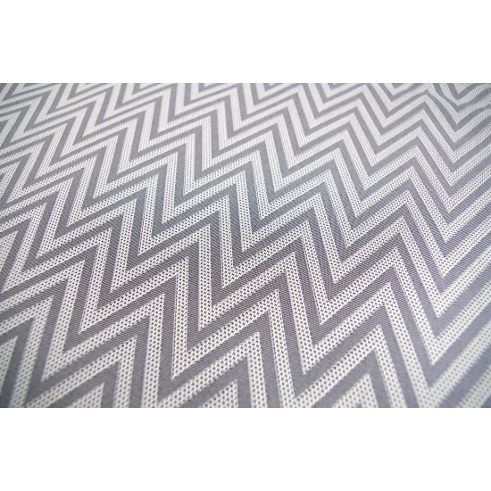 Tkanina wodoodporna Żakard wodoodporny Zygzak srebrny