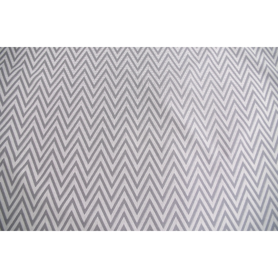 Tkanina wodoodporna Żakard wodoodporny Zygzak srebrny