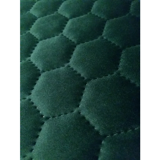 Tkanina tapicerska Welur pikowany heksagony zieleń