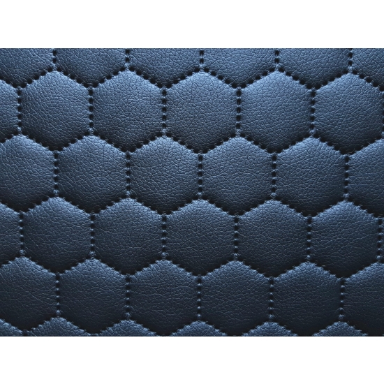 Tkanina tapicerska Ekoskóra pikowana heksagony czarna