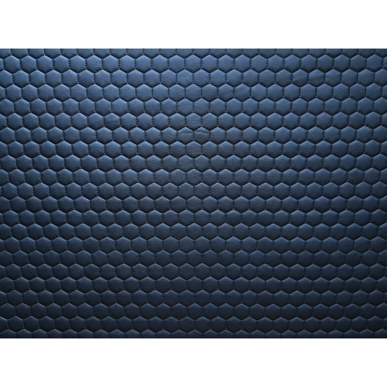 Tkanina tapicerska Ekoskóra pikowana heksagony czarna