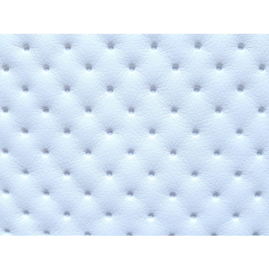 Tkanina tapicerska Ekoskóra pikowana kropki biała