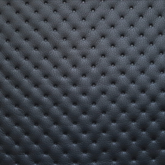 Tkanina tapicerska Ekoskóra pikowana kropki czarna