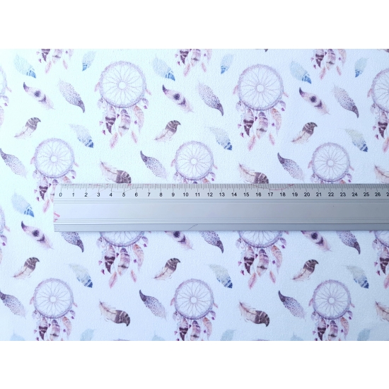 Tkanina tapicerska wzory Welur Łapacze snów