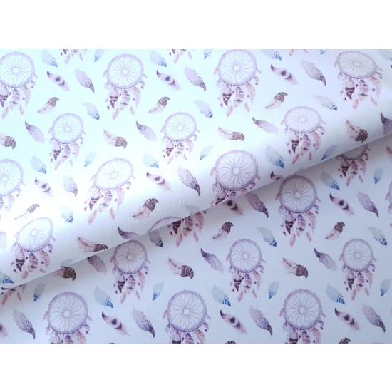 Tkanina tapicerska wzory Welur Łapacze snów