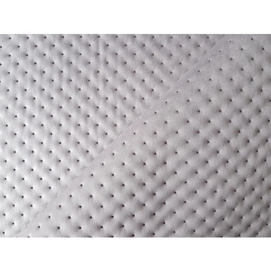 Tkanina tapicerska Welur pikowany kropki szare 91
