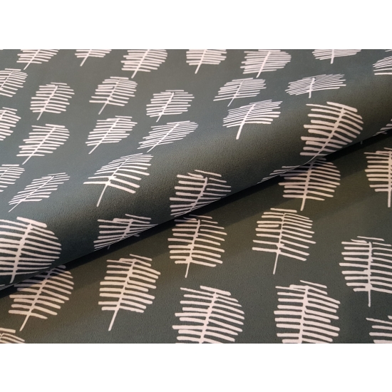 Tkanina tapicerska wzory Welur Drzewka