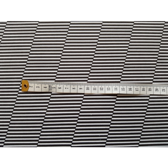 Tkanina tapicerska wzory Welur Paski zebra czarno-białe