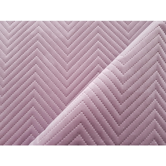 Tkanina tapicerska Welur pikowany zygzak róż lila