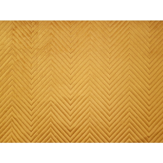 Tkanina tapicerska Welur pikowany zygzak żółty