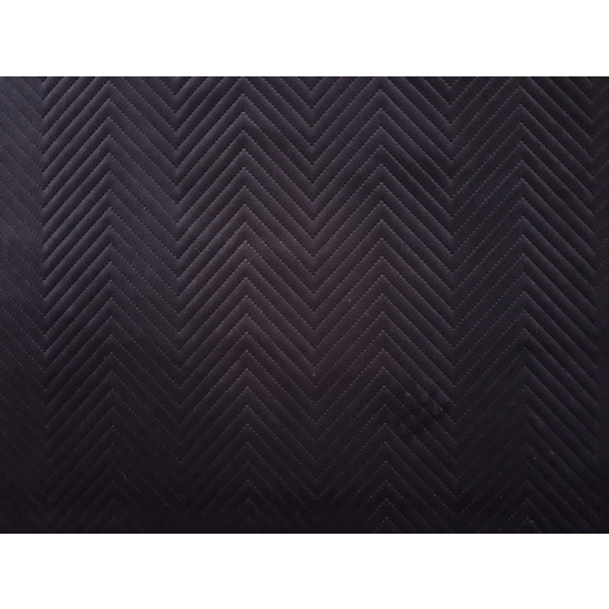 Tkanina tapicerska Welur pikowany zygzak czarny