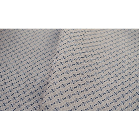 Tkanina tapicerska drukowana plecionka Kokardki granatowe