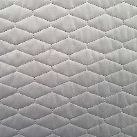 Tkanina tapicerska Welur pikowany romby szary 91