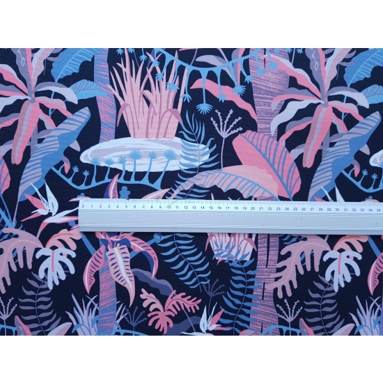 Tkanina tapicerska drukowana plecionka Exotic