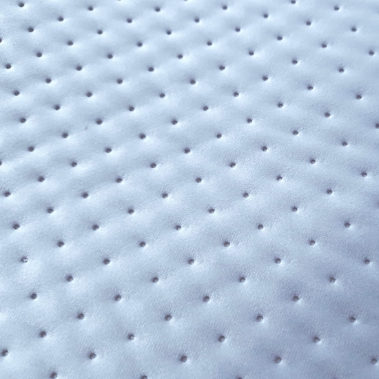 Tkanina tapicerska Welur pikowany kropki szare 80