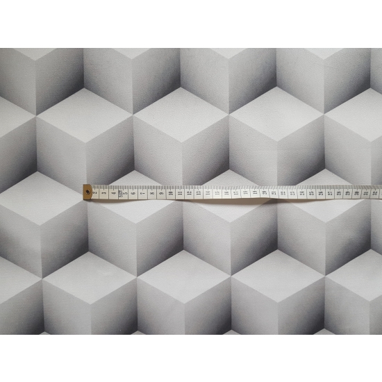 Tkanina tapicerska wzory Welur Kostki 3D