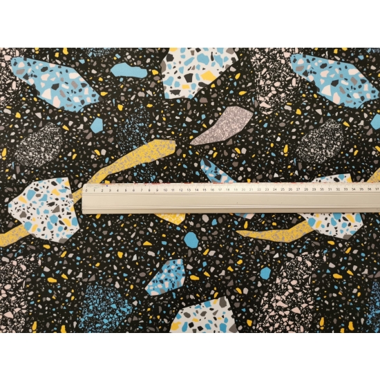 Tkanina tapicerska wzory Welur Lastriko czarny