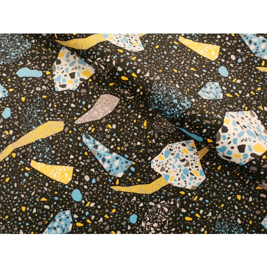 Tkanina tapicerska wzory Welur Lastriko czarny