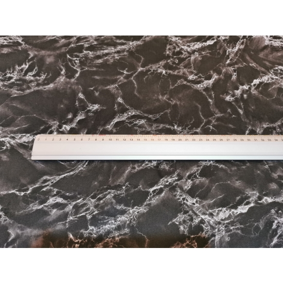 Tkanina tapicerska wzory Welur Marmur czarny