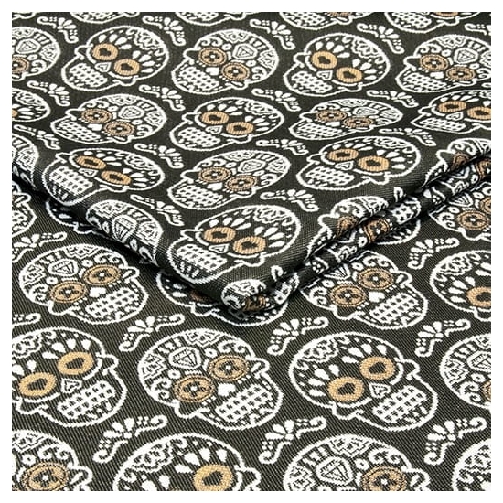 Tkanina tapicerska żakard Czaszki 2