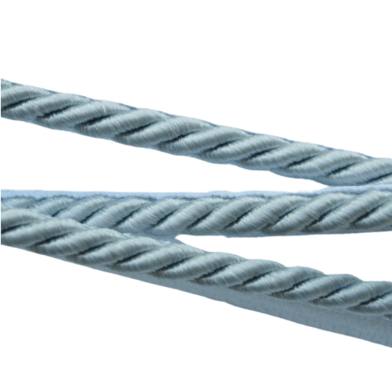 Sznur ozdobny tapicerski z wypustką 7 mm srebrny