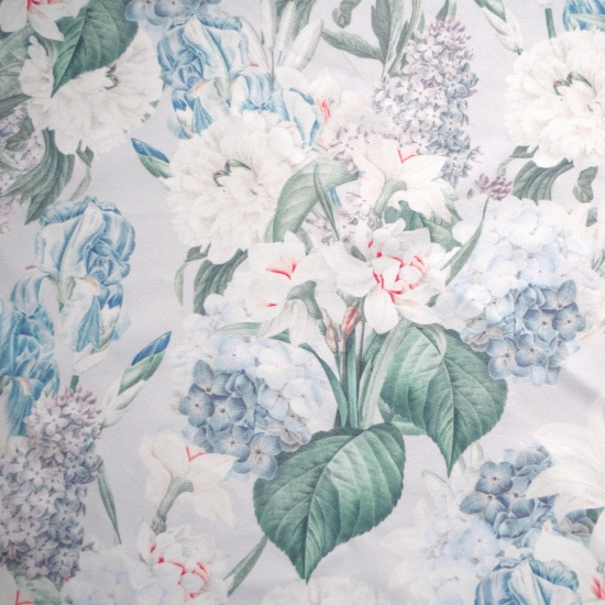 Tkanina tapicerska wzory Welur Kwiaty bzu