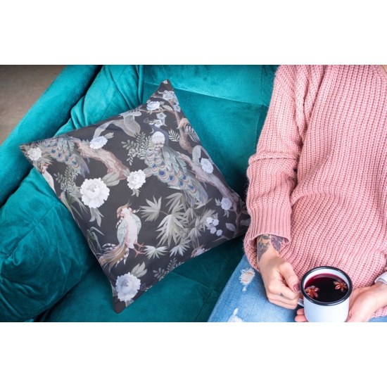 Tkanina tapicerska wzory Welur Rajskie ptaki