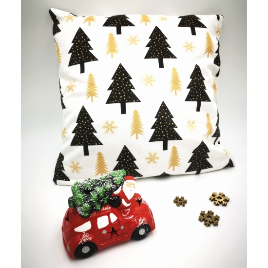 Tkanina tapicerska wzory świąteczne Welur Choinki