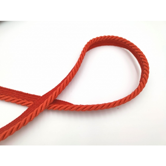 Sznur ozdobny tapicerski z wypustką 7 mm czerwony