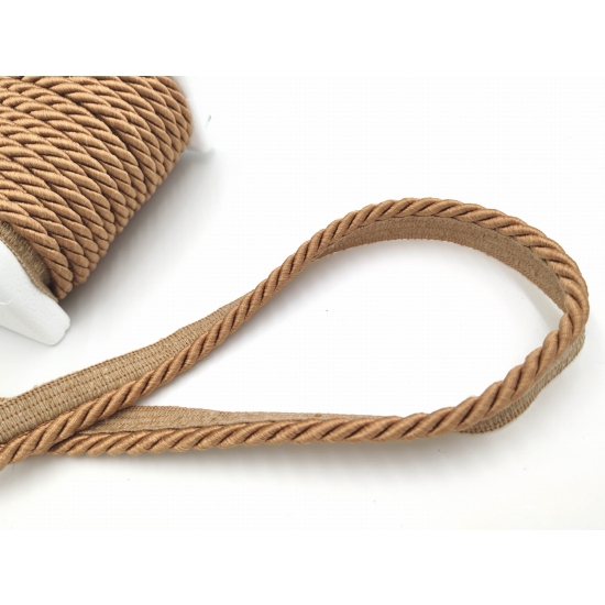 Sznur ozdobny tapicerski z wypustką 7 mm beżowy