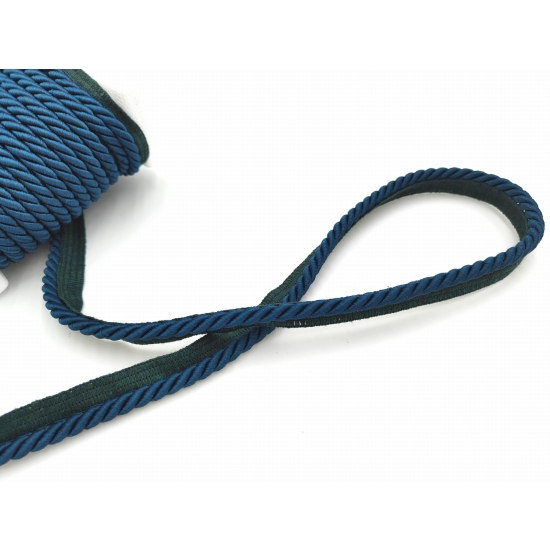 Sznur ozdobny tapicerski z wypustką 7 mm ciemny turkusowy