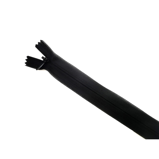 Zamek kryty suwak 40 cm czarny