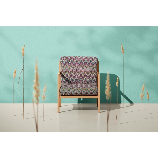 Tkanina tapicerska wzorzysta żakard Zygzak