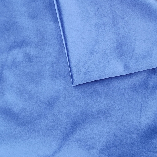 Tkanina tapicerska Welur RIVI 76 niebieski