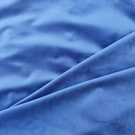 Tkanina tapicerska Welur RIVI 76 niebieski