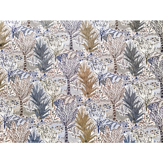 Tkanina tapicerska wzorzysta żakard Drzewa i liście