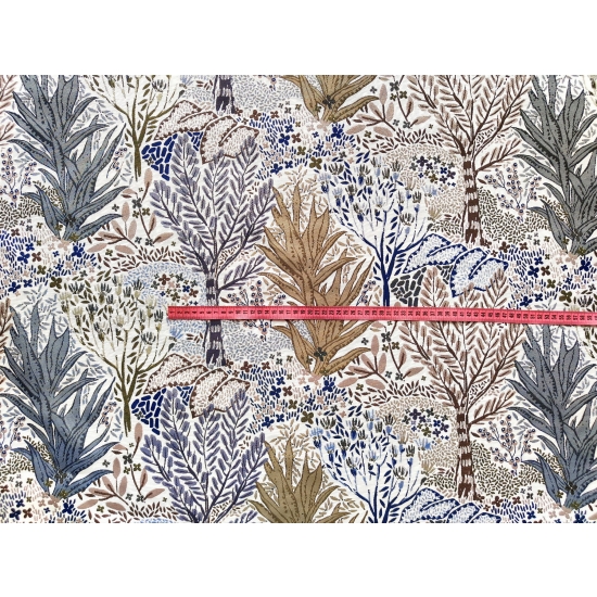 Tkanina tapicerska wzorzysta żakard Drzewa i liście
