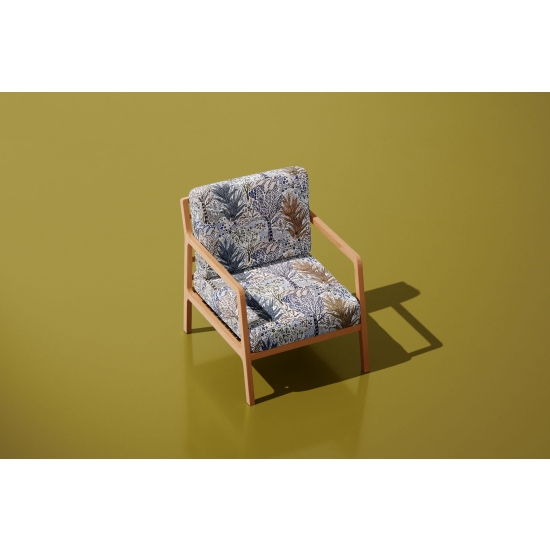 Tkanina tapicerska wzorzysta żakard Drzewa i liście