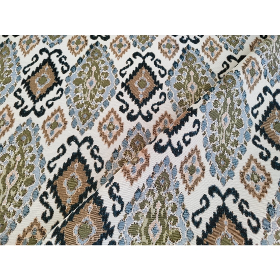 Tkanina tapicerska wzorzysta żakard Ikat