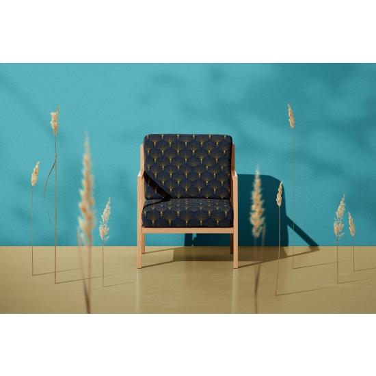 Tkanina tapicerska Welur drukowany Wachlarze art deco