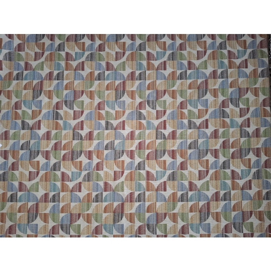 Tkanina tapicerska wzorzysta żakard Pastelowe koła