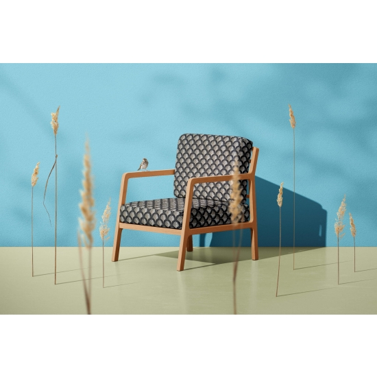 Tkanina tapicerska art deco żakard Pawi ogon