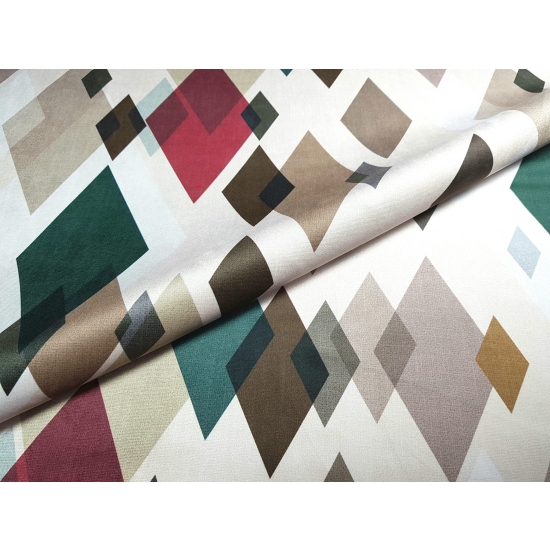 Tkanina tapicerska wzory Welur Romby