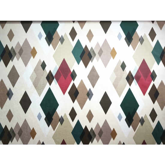 Tkanina tapicerska wzory Welur Romby