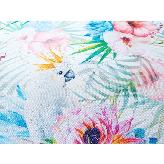 Tkanina wodoodporna poliester wodoodporny Hibiskus i papugi